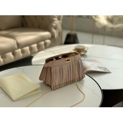 Fendi Pink Peekaboo ISeeU Pochette Bag With Fringes FBS24336