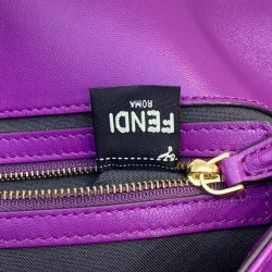 Fendi Purple FF Motif Large Baguette Bag FBS24335