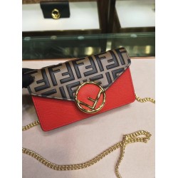 Fendi Red Kan I F Belt Bag With FF Motif FBS24339