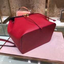 Fendi Red Leather Logo Backpack FBS24340