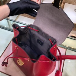 Fendi Red Leather Logo Backpack FBS24340