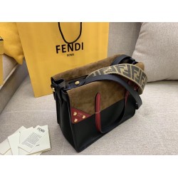 Fendi Regular Flip Tote Bag In Black Calfskin FBS24345