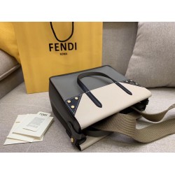 Fendi Regular Flip Tote Bag In Grey Calfskin FBS24346