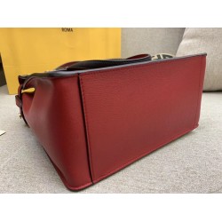 Fendi Regular Flip Tote Bag In Red Calfskin FBS24347