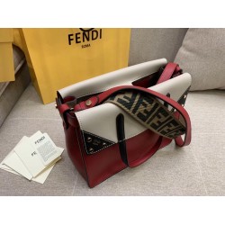 Fendi Regular Flip Tote Bag In Red Calfskin FBS24347