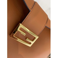 Fendi Small Croissant Hobo Bag In Brown Leather FBS24357