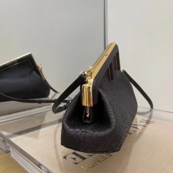 Fendi Small First Bag In Dark Brown Python Leather FBS24361