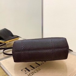 Fendi Small First Bag In Dark Brown Python Leather FBS24361