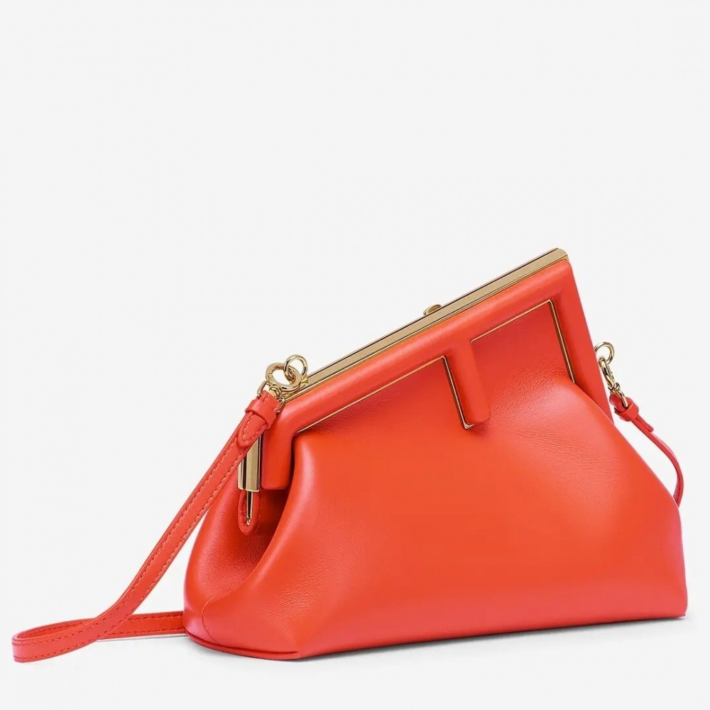 Fendi Small First Bag In Piment Nappa Leather FBS24365