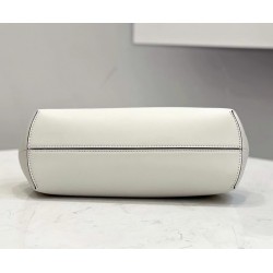 Fendi Small First Bag In White Leather with Python F FBS24368