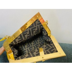 Fendi Small First Bag In Yellow Nappa Leather FBS24369