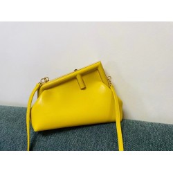 Fendi Small First Bag In Yellow Nappa Leather FBS24369