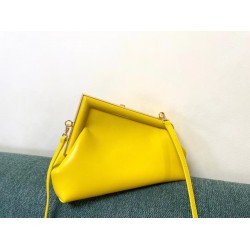 Fendi Small First Bag In Yellow Nappa Leather FBS24369