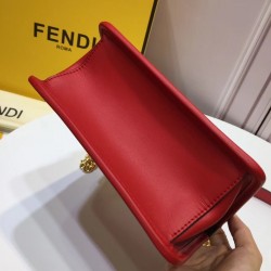 Fendi Small Kan I F Bag In Red Calfskin FBS24372