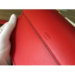 Fendi Small Kan I F Bag In Red Calfskin FBS24372