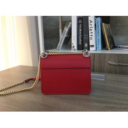 Fendi Small Kan I F Bag In Red Calfskin FBS24372