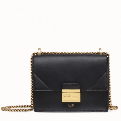 Fendi Small Kan U Bag In Black Calfskin FBS24375