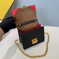 Fendi Small Kan U Bag In Black Calfskin FBS24375