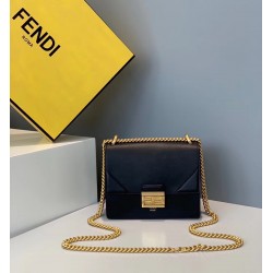 Fendi Small Kan U Bag In Black Calfskin FBS24375