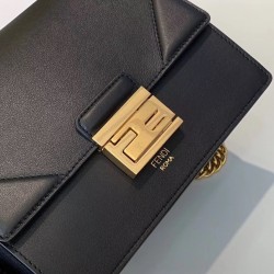 Fendi Small Kan U Bag In Black Calfskin FBS24375