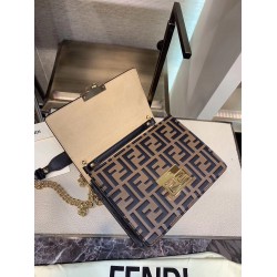 Fendi Small Kan U Bag In Calfskin Embossed With FF FBS24378