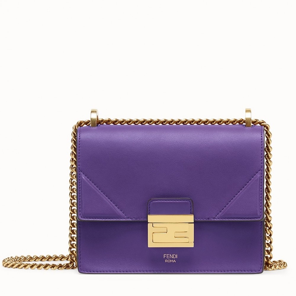 Fendi Small Kan U Bag In Purple Calfskin FBS24380