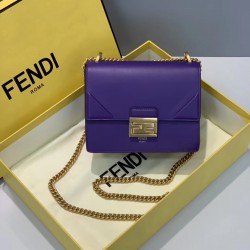 Fendi Small Kan U Bag In Purple Calfskin FBS24380