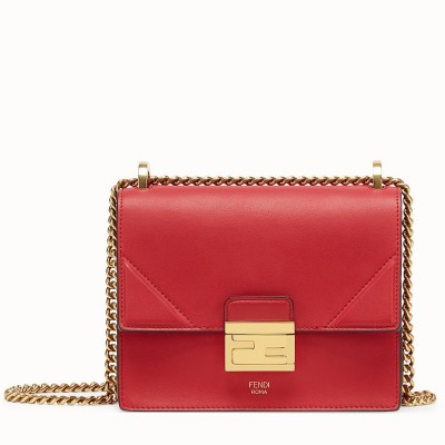 Fendi Small Kan U Bag In Red Calfskin FBS24381