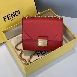 Fendi Small Kan U Bag In Red Calfskin FBS24381