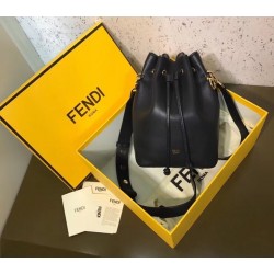 Fendi Small Mon Tresor Bucket Bag In Black Calfskin FBS24386