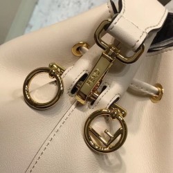 Fendi Small Mon Tresor Bucket Bag In White Calfskin FBS24389