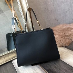 Fendi Small Runaway Bag In Black Calfskin Leather FBS24394