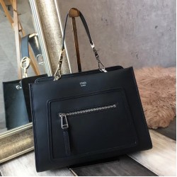 Fendi Small Runaway Bag In Black Calfskin Leather FBS24394