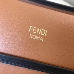 Fendi Small Runaway Bag In Camarel Calfskin Leather FBS24395