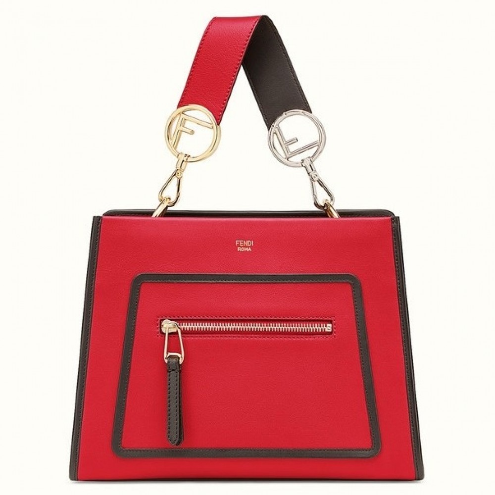 Fendi Small Runaway Bag In Red Calfskin Leather FBS24397