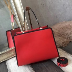 Fendi Small Runaway Bag In Red Calfskin Leather FBS24397