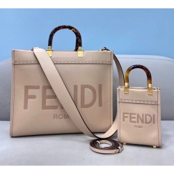 Fendi Sunshine Medium Shopper Bag In Beige Calfskin FBS24403