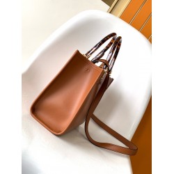 Fendi Sunshine Small Tote Bag In Brown Calfskin FBS24422