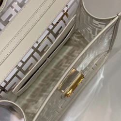 Fendi White Kan I F Bag In Transparent PU FBS24435