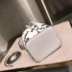 Fendi White Mon Tresor Mini Bucket Printed Bag FBS24443