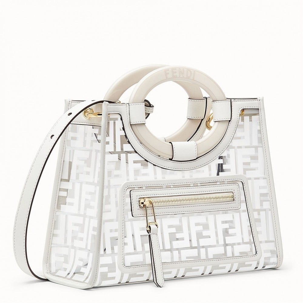 Fendi White Small PU Runaway Shopper Bag FBS24448