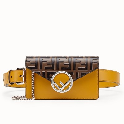 Fendi Yellow Kan I F Belt Bag With FF Motif FBS24450