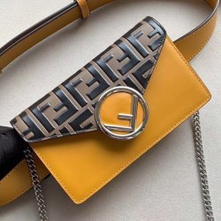 Fendi Yellow Kan I F Belt Bag With FF Motif FBS24450